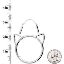 Load image into Gallery viewer, Simple Cut Out Cat Lover Extraordinaire Tunnel Plug Earrings
