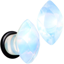 Load image into Gallery viewer, White Opalite Faceted Single Flare Plug Set 6mm to 25mm
