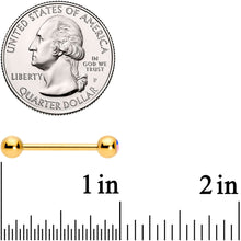 Load image into Gallery viewer, Aurora Gem Inlay Gold Tone Barbell Tongue Ring Set of 5
