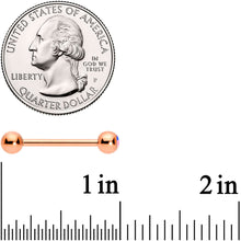 Load image into Gallery viewer, Aurora Gem Inlay Rose Gold Tone Barbell Tongue Ring Set of 5
