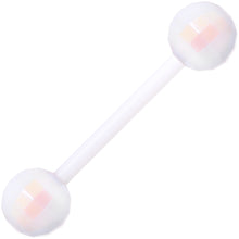 Load image into Gallery viewer, Flexible Acrylic Holiday Disco Ball Barbell Tongue Ring Set of 3

