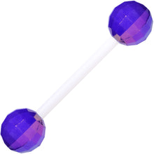 Load image into Gallery viewer, Flexible Acrylic Valentine Disco Ball Barbell Tongue Ring Set of 3
