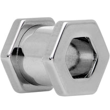 Load image into Gallery viewer, 0G Geometric Hexagon Screw Fit Tunnel Plug Set
