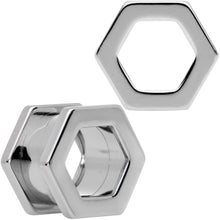 Load image into Gallery viewer, 1/2 Geometric Hexagon Screw Fit Tunnel Plug Set
