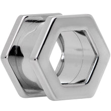 Load image into Gallery viewer, 1/2 Geometric Hexagon Screw Fit Tunnel Plug Set
