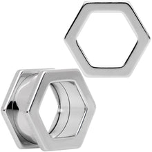 Load image into Gallery viewer, 5/8 Geometric Hexagon Screw Fit Tunnel Plug Set
