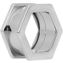 Load image into Gallery viewer, 3/4 Geometric Hexagon Screw Fit Tunnel Plug Set
