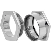 Load image into Gallery viewer, 3/4 Geometric Hexagon Screw Fit Tunnel Plug Set
