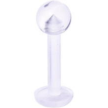 Load image into Gallery viewer, 14G 5/16 Clear Flexible Bioplast Labret Monroe Retainer
