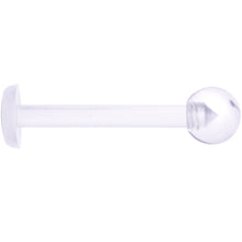Load image into Gallery viewer, 14G 1/2 Clear Flexible Bioplast Straight Barbell Retainer
