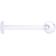 Load image into Gallery viewer, 14G 9/16 Clear Flexible Bioplast Straight Barbell Retainer
