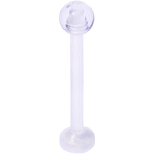Load image into Gallery viewer, 14G 5/8 Clear Flexible Bioplast Straight Barbell Retainer
