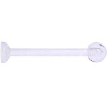 Load image into Gallery viewer, 14G 5/8 Clear Flexible Bioplast Straight Barbell Retainer
