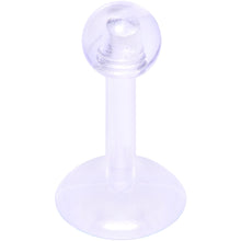 Load image into Gallery viewer, 16G 1/4 Clear Flexible Bioplast Labret Monroe Tragus Retainer

