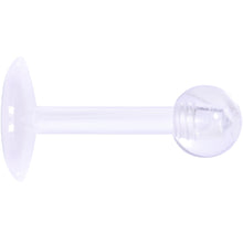 Load image into Gallery viewer, 16G 1/4 Clear Flexible Bioplast Labret Monroe Tragus Retainer
