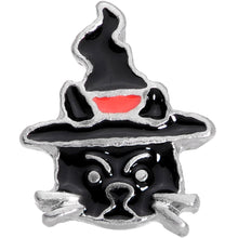 Load image into Gallery viewer, 16G 1/4 Halloween Black Cat Cartilage Tragus Earring
