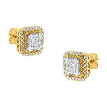 Load image into Gallery viewer, 10KT Yellow Gold Diamond Stud Earrings (1/2 cttw, H-I Color, SI2-I1 Clarity)

