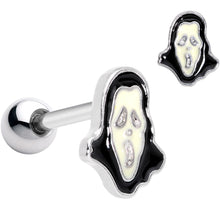 Load image into Gallery viewer, 16G 1/4 Halloween Screaming Ghost Cartilage Tragus Earring
