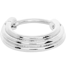 Load image into Gallery viewer, 16G 3/8 Delicate Grooves Hinged Septum Ring
