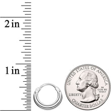 Load image into Gallery viewer, 16G 3/8 Delicate Grooves Hinged Septum Ring
