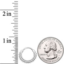Load image into Gallery viewer, 16G 3/8 Delicate Details Hinged Septum Ring
