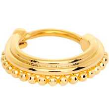 Load image into Gallery viewer, 16G 3/8 Gold Tone Delicate Details Hinged Septum Ring
