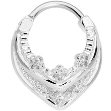 Load image into Gallery viewer, 16G 3/8 Pretty Princess Hinged Septum Ring
