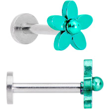Load image into Gallery viewer, 16G 5/16 Multicolor Internally Threaded Flower Labret Set of 4
