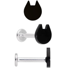 Load image into Gallery viewer, 16G 5/16 Multicolor Internally Threaded Cat Labret Set of 4
