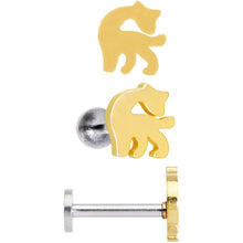 Load image into Gallery viewer, 16G 5/16 Multicolor Internally Threaded Giraffe Labret Set of 4
