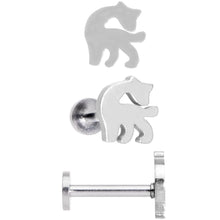 Load image into Gallery viewer, 16G 5/16 Multicolor Internally Threaded Giraffe Labret Set of 4
