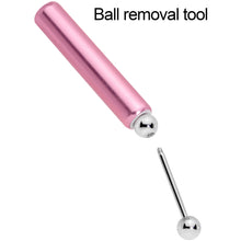 Load image into Gallery viewer, 5mm to 6mm Pink Aluminium Body Piercing Ball Removal Tool For Piercings
