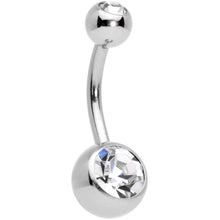 Load image into Gallery viewer, Clear Gem Holiday Season Winter Snowflake Belly Ring Set of 4
