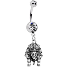 Load image into Gallery viewer, Clear Gem Mighty Pharaoh Dangle Belly Ring
