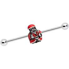 Load image into Gallery viewer, 14G Red Santa Claus Industrial Barbell 38mm
