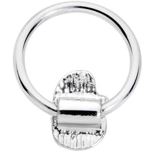 Load image into Gallery viewer, 16G 3/8 Clear Gem Happy Santa BCR Captive Ring
