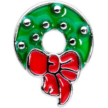 Load image into Gallery viewer, Christmas Wreath Double Flare Tunnel Plug Set 2G to 1 Inch
