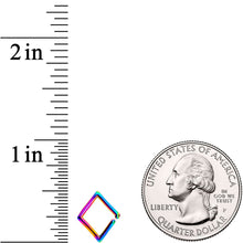 Load image into Gallery viewer, 16G Rainbow Rhombus Closure Ring
