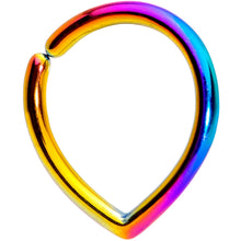Load image into Gallery viewer, 16G Rainbow Teardrop Closure Ring
