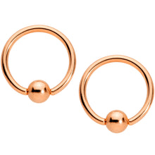 Load image into Gallery viewer, 14G Dk Blue Gem Star Rose Gold Hue BCR Barbell Nipple Ring Set
