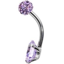 Load image into Gallery viewer, Purple Gem Days of Disco Belly Ring
