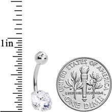 Load image into Gallery viewer, Clear Gem Large and Small Gem Belly Ring
