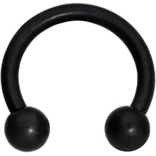 Load image into Gallery viewer, 14G 3/8 Matte Black Horseshoe Circular Barbell
