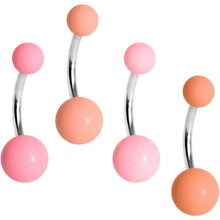 Load image into Gallery viewer, Feeling Just Peachy Belly Ring Set of 4
