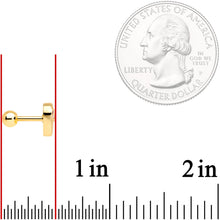 Load image into Gallery viewer, 16G 1/4 Clear Gem Gold Tone Space Alien Cartilage Tragus Earring
