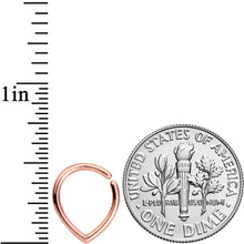 Load image into Gallery viewer, 16G 3/8 Rose Gold Tone Teardrop Closure Ring
