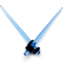 Load image into Gallery viewer, 14 to 00G Light Blue Acrylic Straight Taper 18 Piece Stretching Kit
