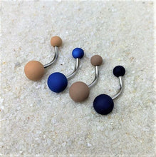 Load image into Gallery viewer, Subtle Simple Matte Belly Ring Set of 4
