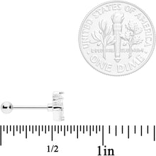 Load image into Gallery viewer, 18G 5/16 Clear CZ Crown Cartilage Tragus Earring
