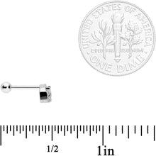 Load image into Gallery viewer, 18G 5/16 Clear CZ Gem Wise Owl Cartilage Tragus Earring
